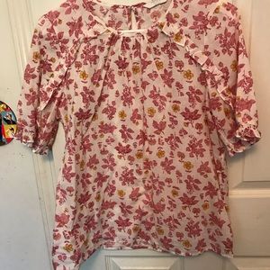 Pink Floral Blouse